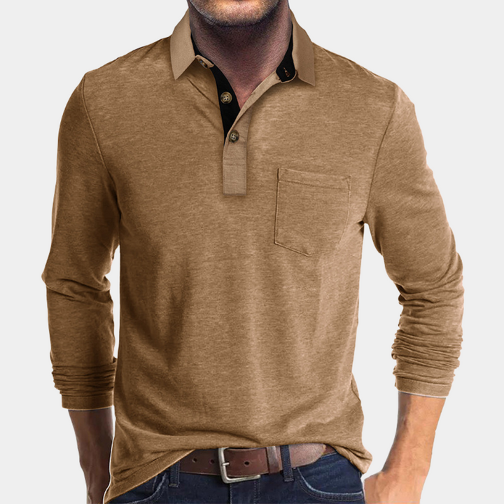 Men's tailored fit polo shirt, short sleeve, offering stylish comfort for everyday wear.
