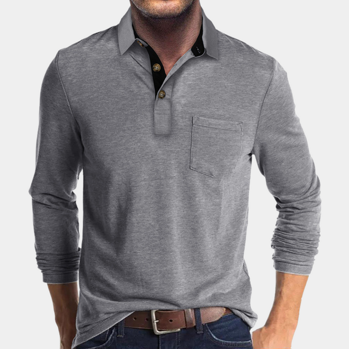 Stylish men's tailored fit polo shirt, ensuring comfort and a sharp look for any occasion.