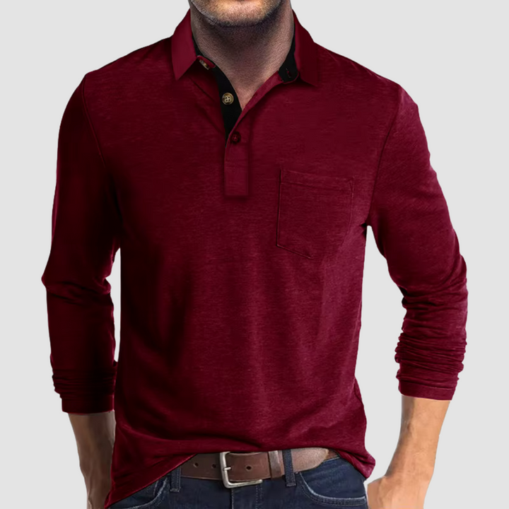Versatile men's short sleeve collared polo, tailored for comfort and modern summer style.