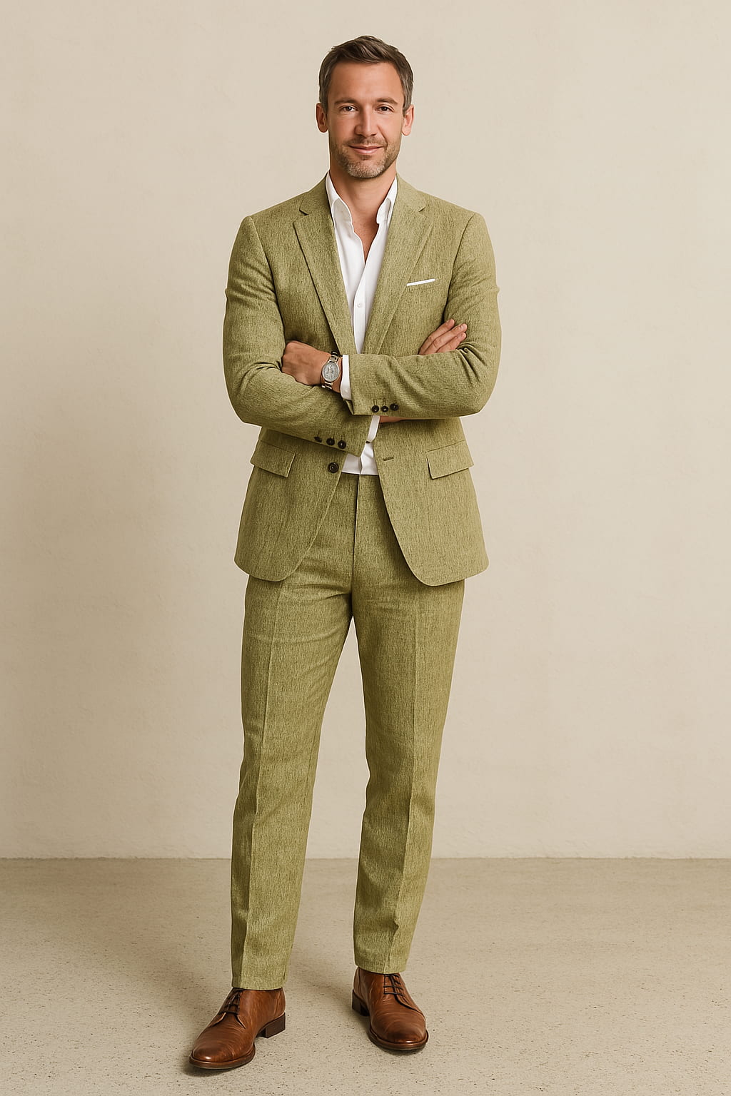 Sophisticated men's formal wear suit, tailored fit with notch lapel, ideal for weddings & special occasions.