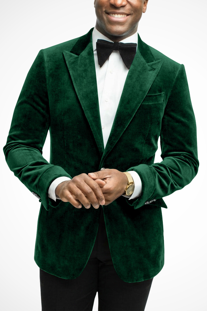 Brown peak lapel blazer for men, a versatile formal jacket.
