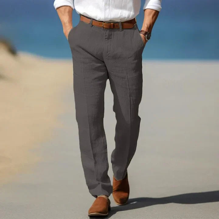 Comfortable & stylish men's tailored slim fit casual pants for modern everyday wear.