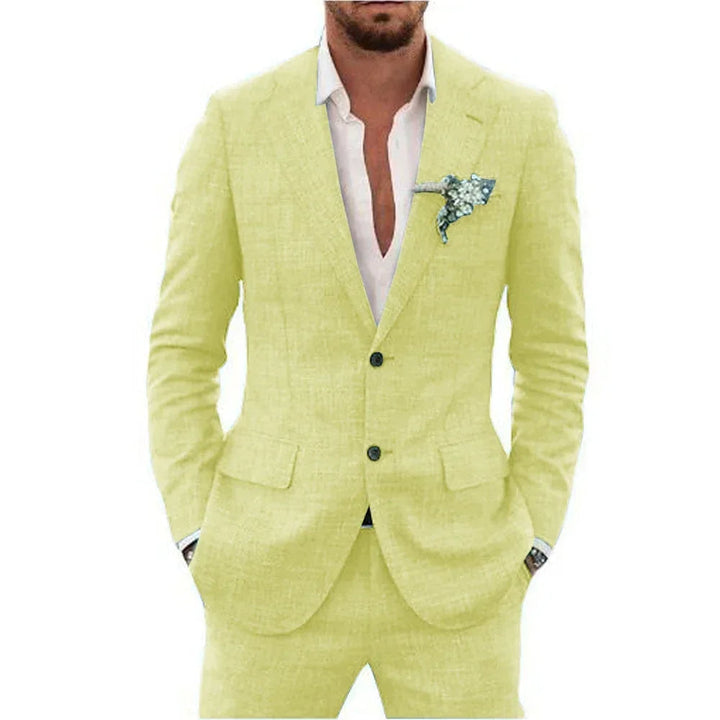 Men's tailored slim-fit suit for business meetings, weddings & formal events. Sophisticated & versatile.