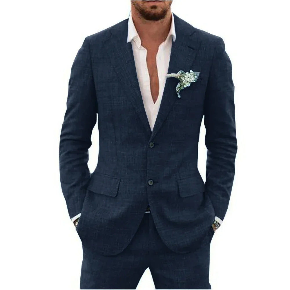 Versatile men's classic tailored suit. Perfect formalwear for business, weddings & any special occasion.