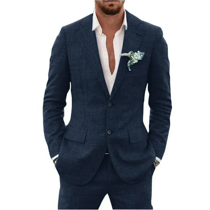 Versatile men's classic tailored suit. Perfect formalwear for business, weddings & any special occasion.