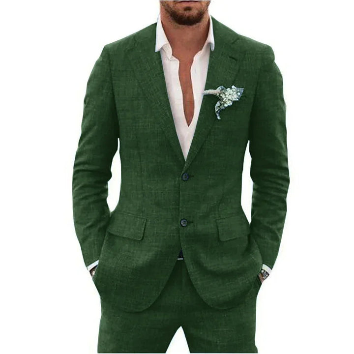 Sophisticated men's tailored suit. Elegant formalwear for business, weddings & special occasions. Slim-fit.