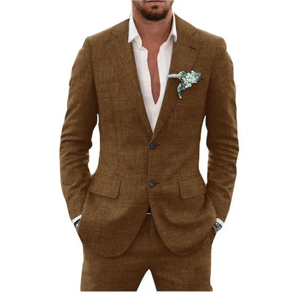 High-quality men's tailored suit. Versatile formalwear for business, weddings, and sophisticated events.