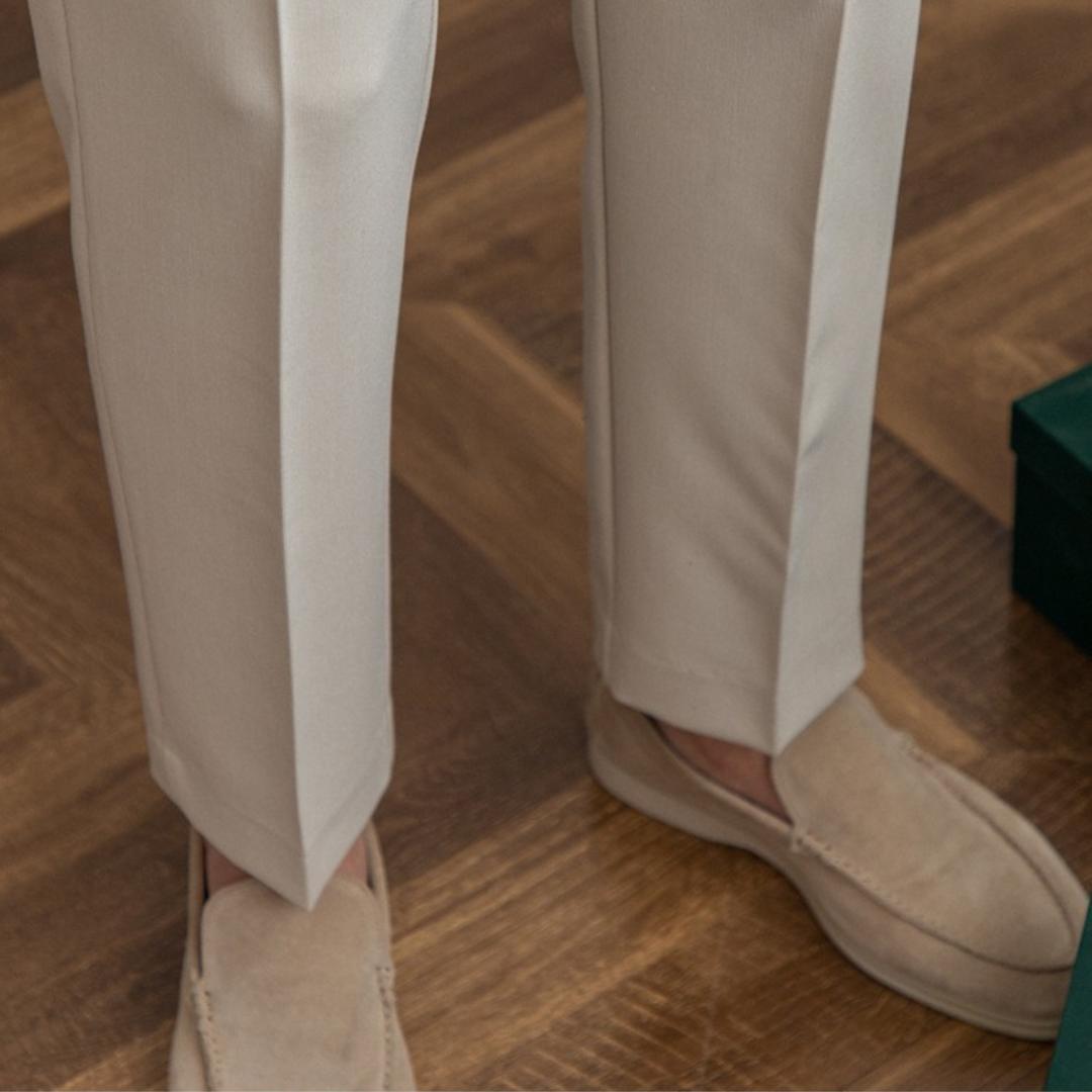 Black men's tailored trousers, ideal for formal wear, business casual, or everyday elegance.