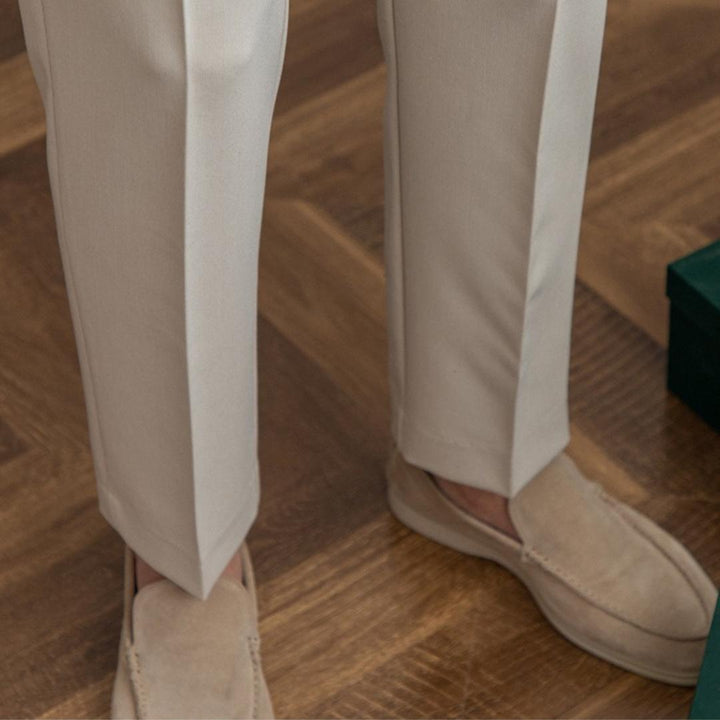 Black men's tailored trousers, ideal for formal wear, business casual, or everyday elegance.