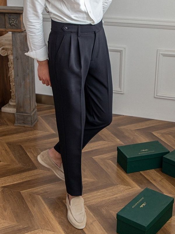 Classic style men's tailored dress pants, offering sophistication and comfort for any occasion.