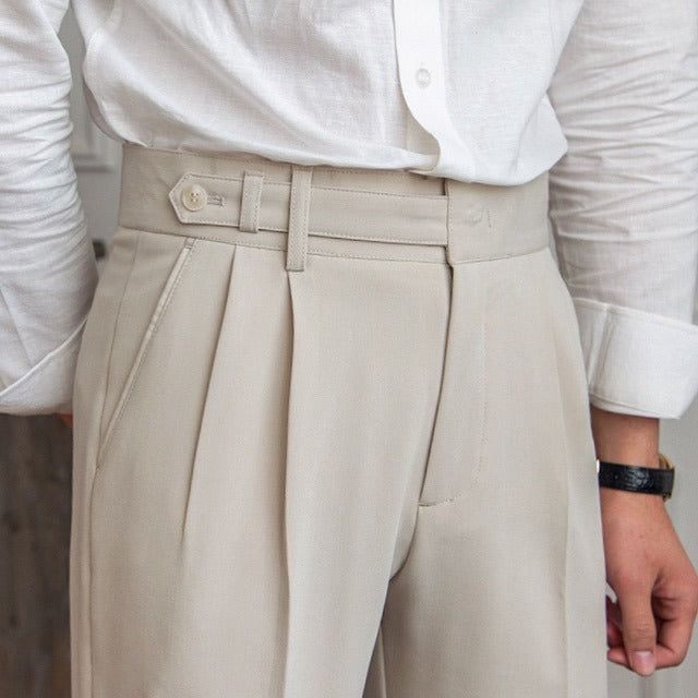 Men's tailored formal trousers, essential for business casual and professional workwear attire.