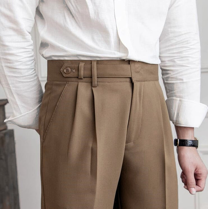 Men's sleek tailored trousers, perfect for a polished look in modern men's fashion.