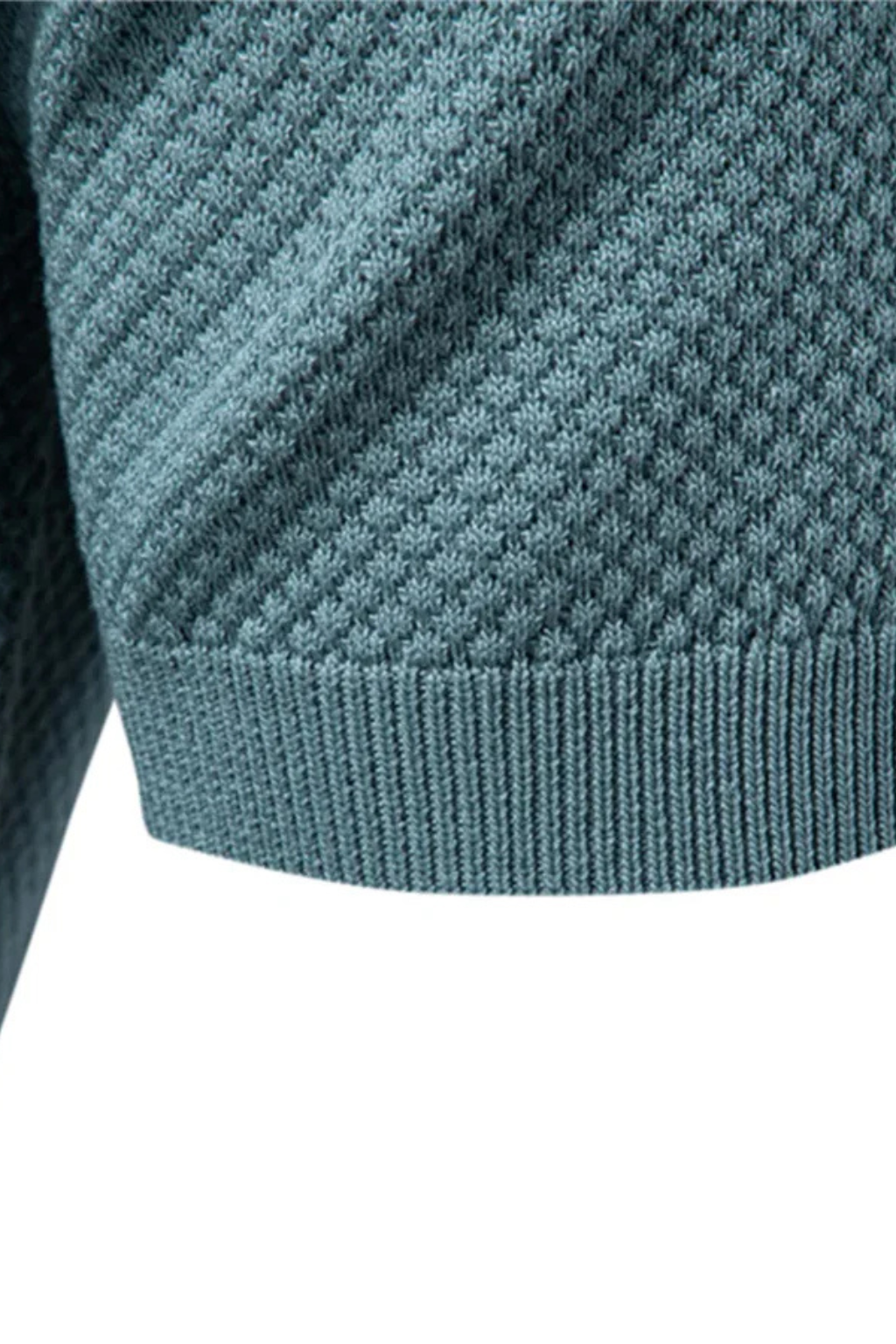Stylish men's textured knit polo, perfect for everyday wear