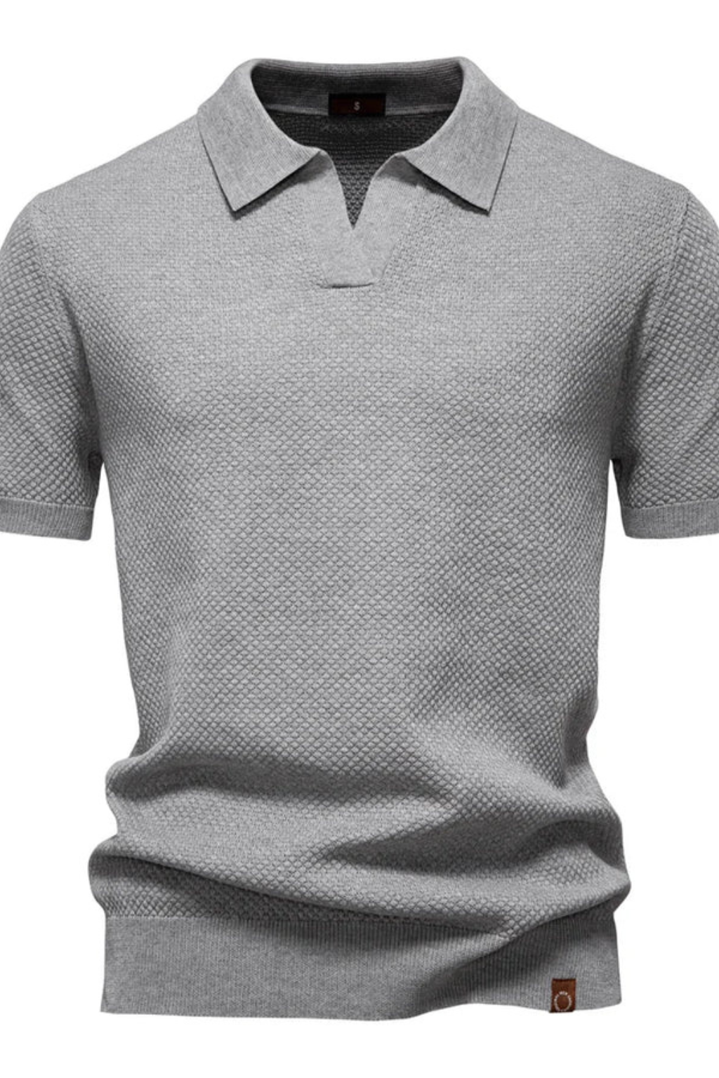 Men's premium short sleeve polo, soft textured knit
