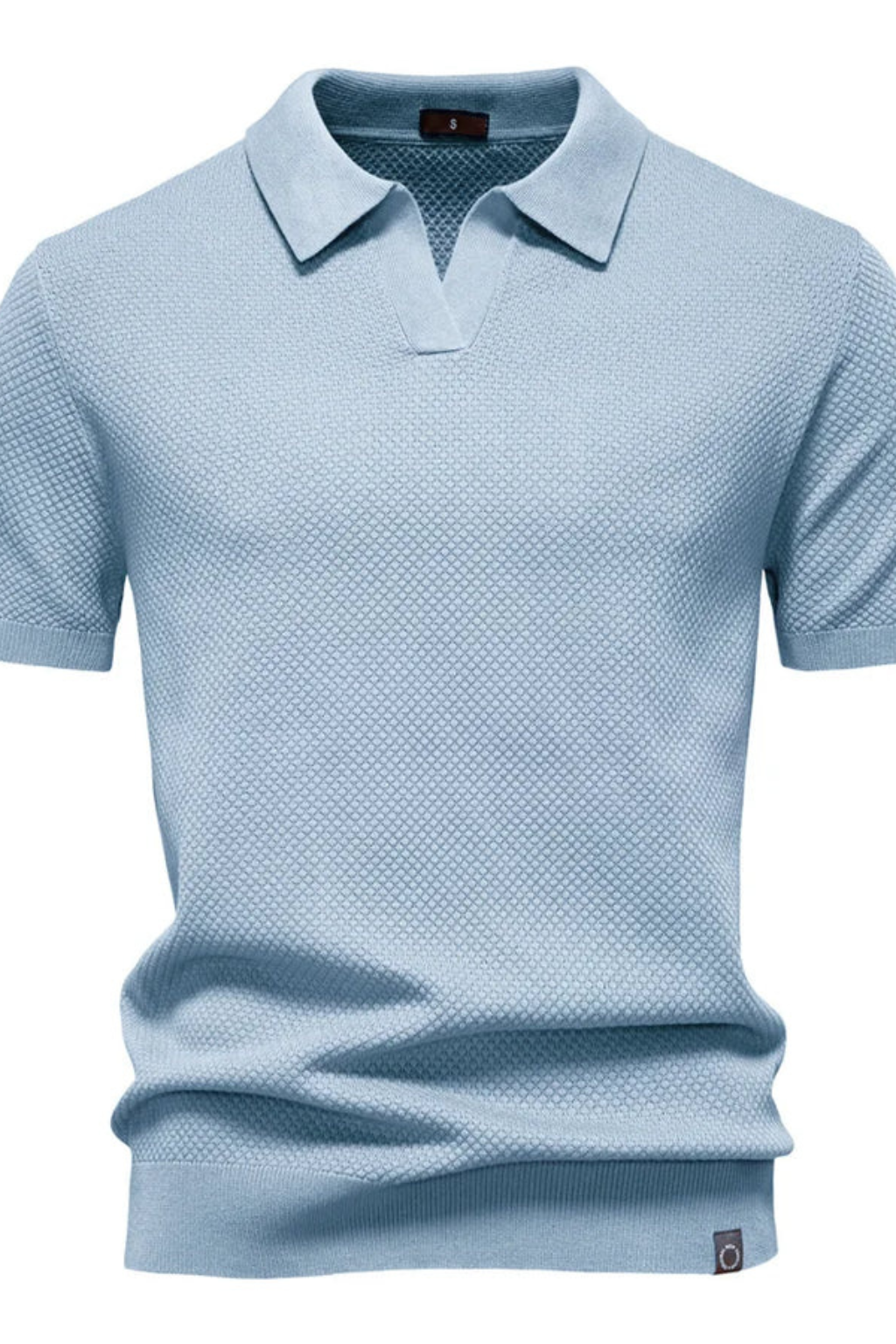 Men's essential knit polo, short sleeves for summer
