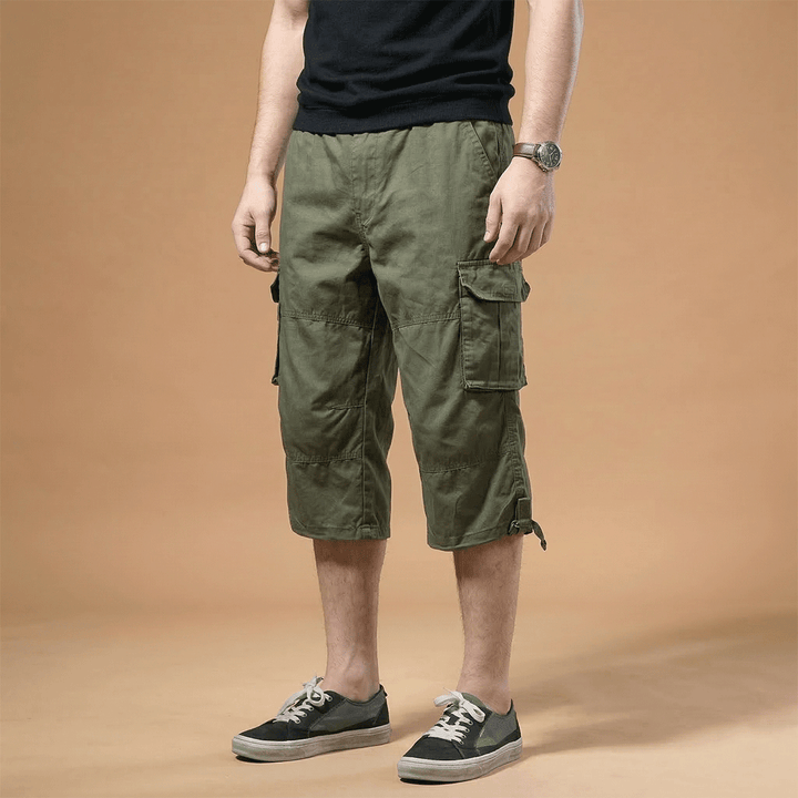 Stylish mens shorts made from breathable fabric for warm weather apparel.