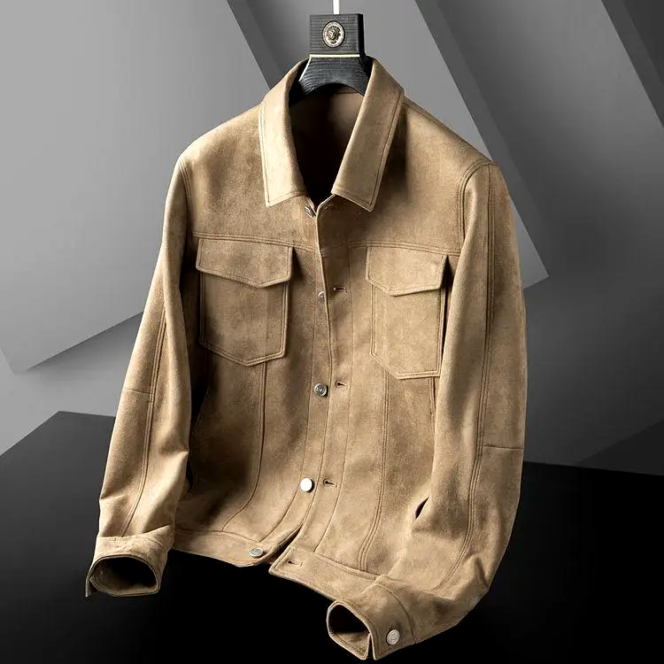 Black men's timeless jacket, versatile outerwear for modern casual and street style fashion.