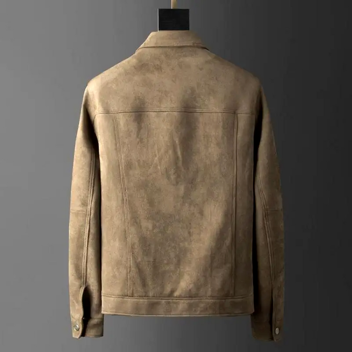 Brown men's versatile jacket. Timeless fashion outerwear for casual wear and everyday street style.