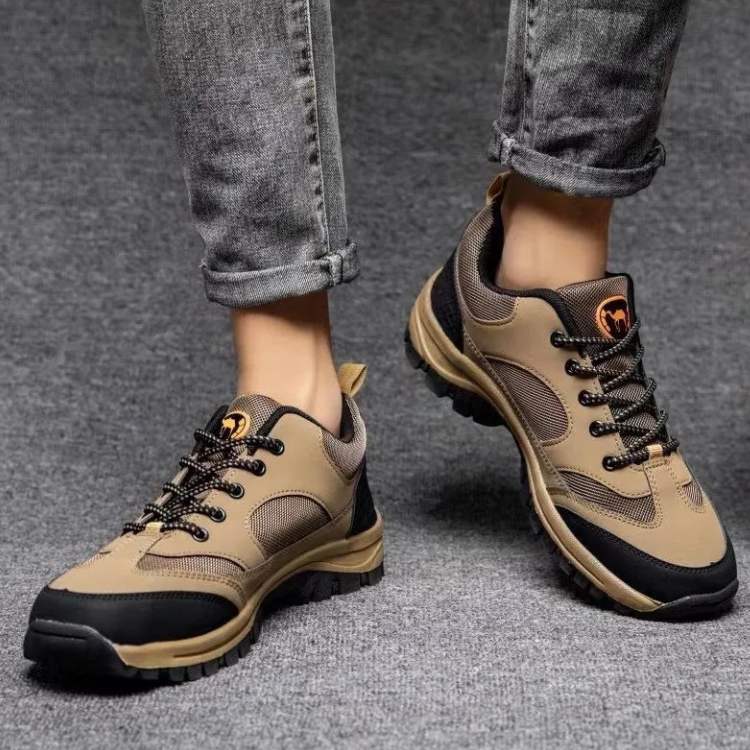 TrailEase men's cushioned walking shoes offering superior support & grip. Durable for travel, outdoor & active wear.