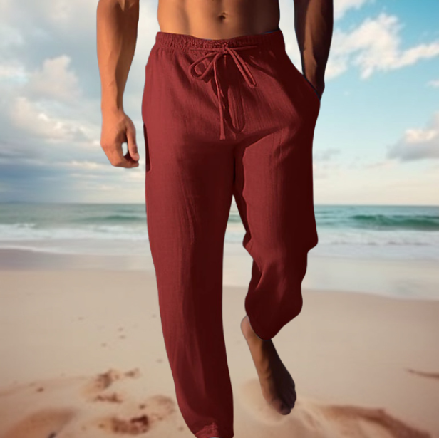 Men's fashionable summer pants. Comfort fit, drawstring waist, perfect for warm weather & casual style.