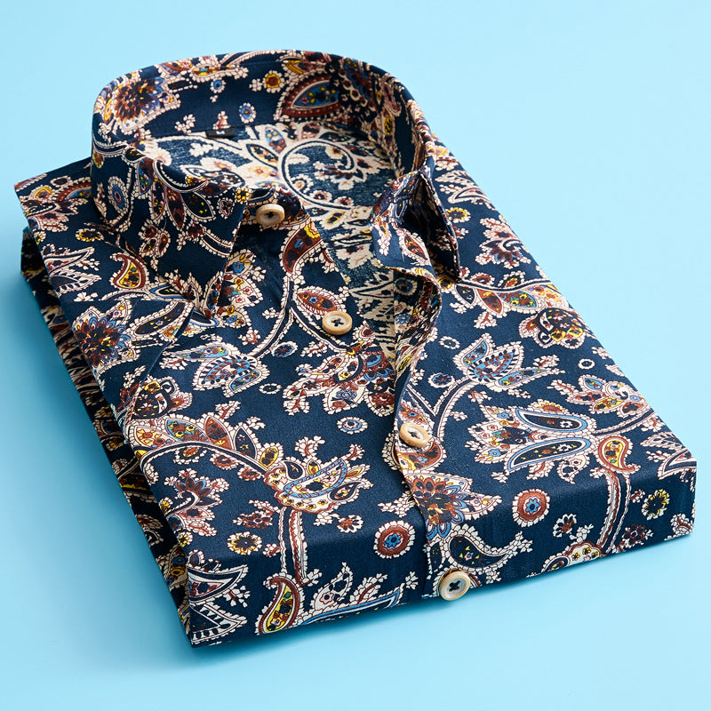 New arrival: Men's vibrant floral print summer shirt, stylish and lightweight