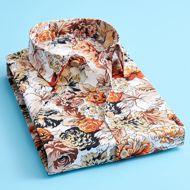 Trendy men's apparel: short sleeve floral shirt for a cool summer look