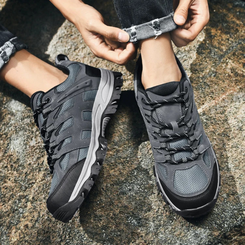 Non-slip men's outdoor footwear, designed for secure and stable adventure on varied terrain.
