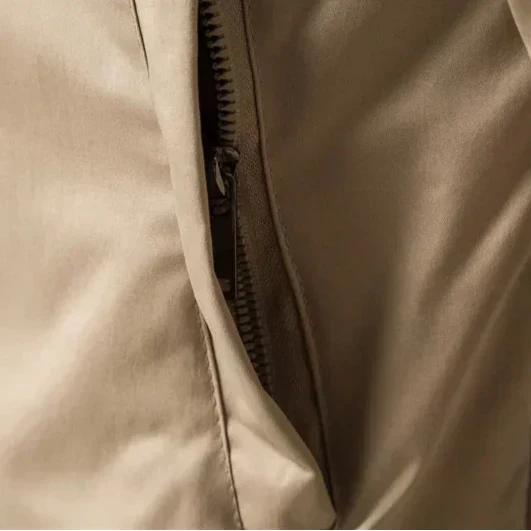 Timeless men's urban bomber jacket with a durable zip, enhancing modern men's casual outerwear fashion.