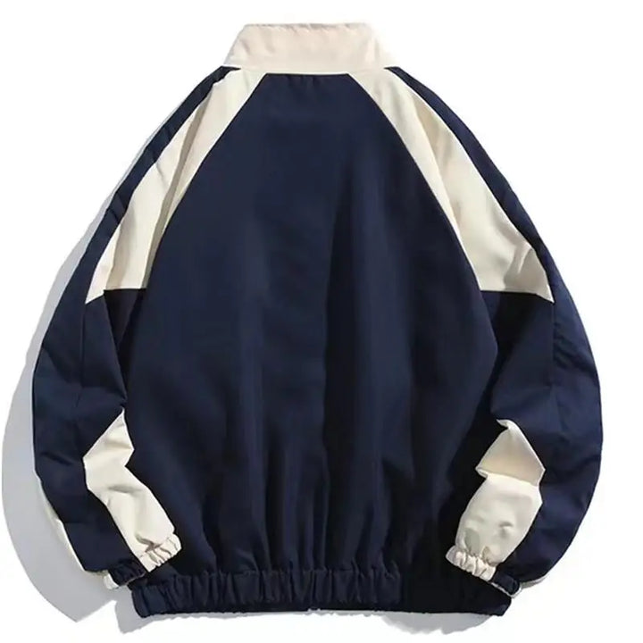 Men's urban color-block windbreaker jacket, lightweight & stylish for weather protection. Ideal for spring/fall.