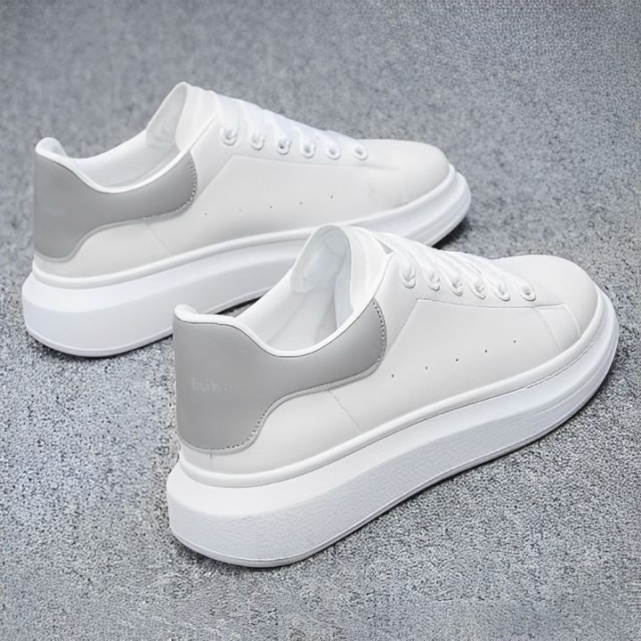 Detail shot of the sole on durable and lightweight men's sneakers.