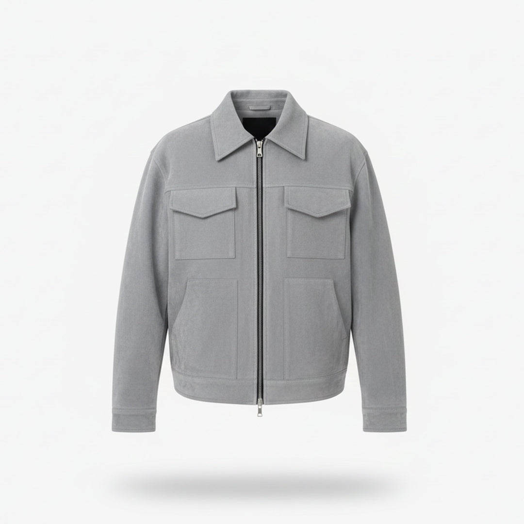 Men's urban zip jacket, perfect for warm everyday casual outerwear. Fall & winter style.