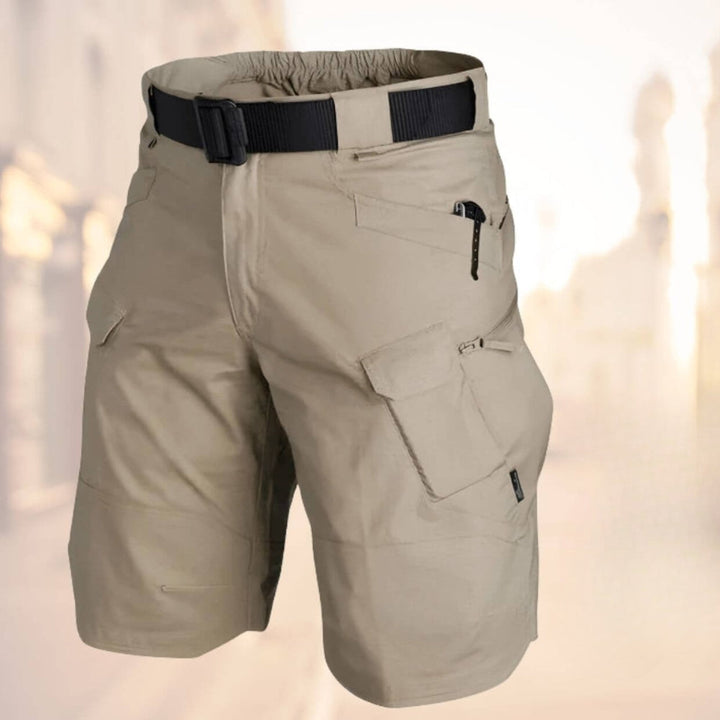 Comfortable men's multi-pocket cargo shorts for everyday wear, activewear, and casual style.