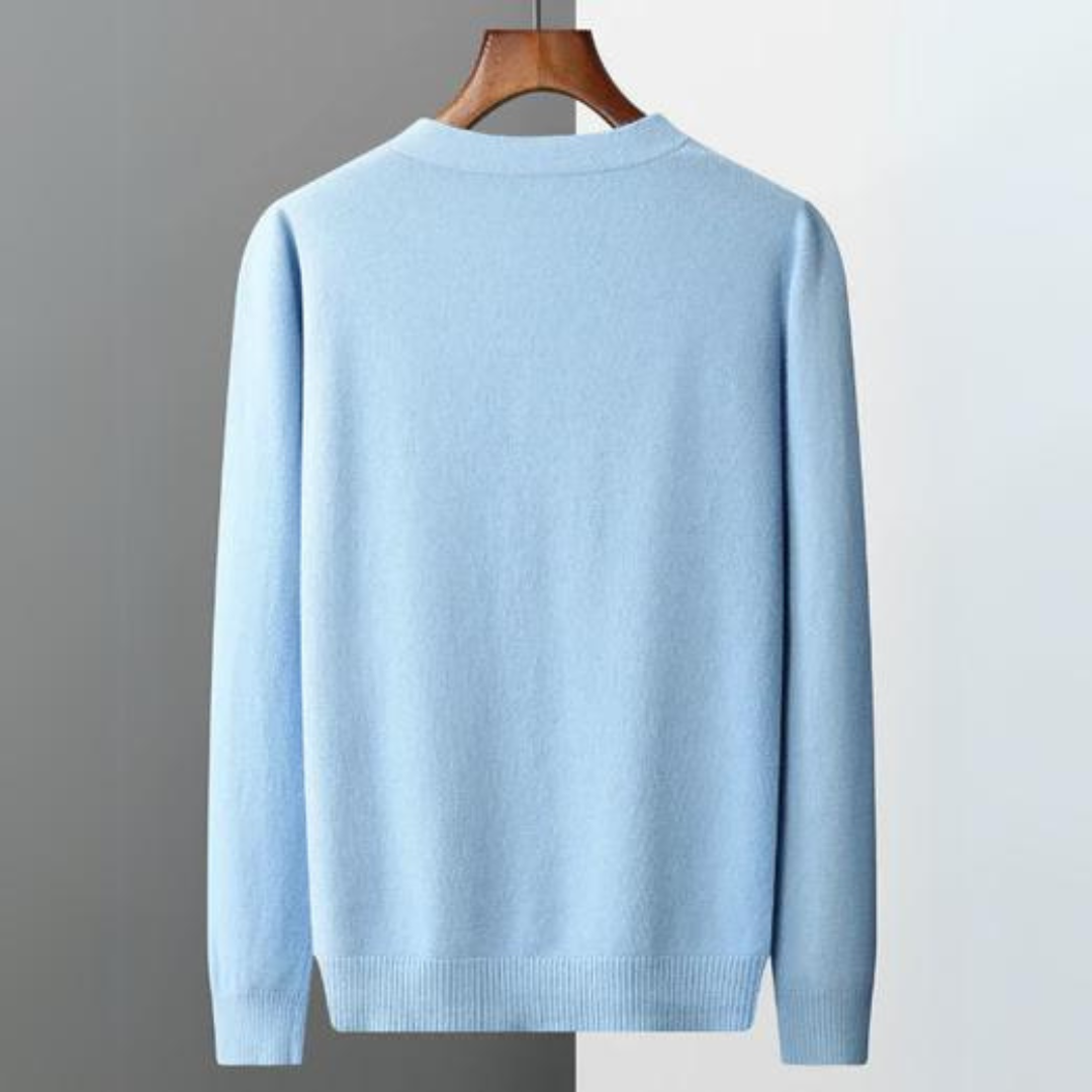 Casual & comfortable men's V-neck cardigan sweater with a stylish button-front design.
