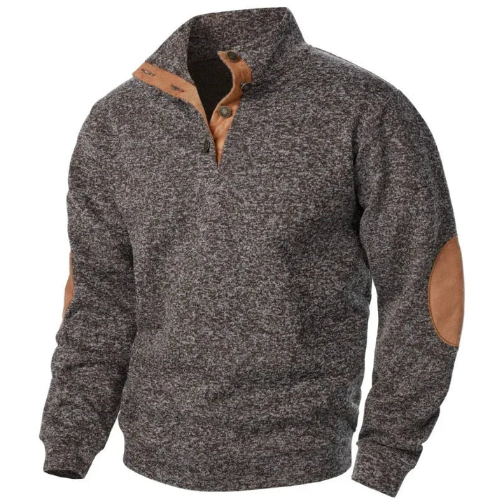 Casual Men's Long Sleeve Sweatshirt with a stylish V-neck design.
