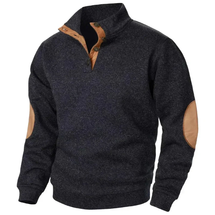 Relaxed fit men's V-neck sweatshirt, essential for casual outings.