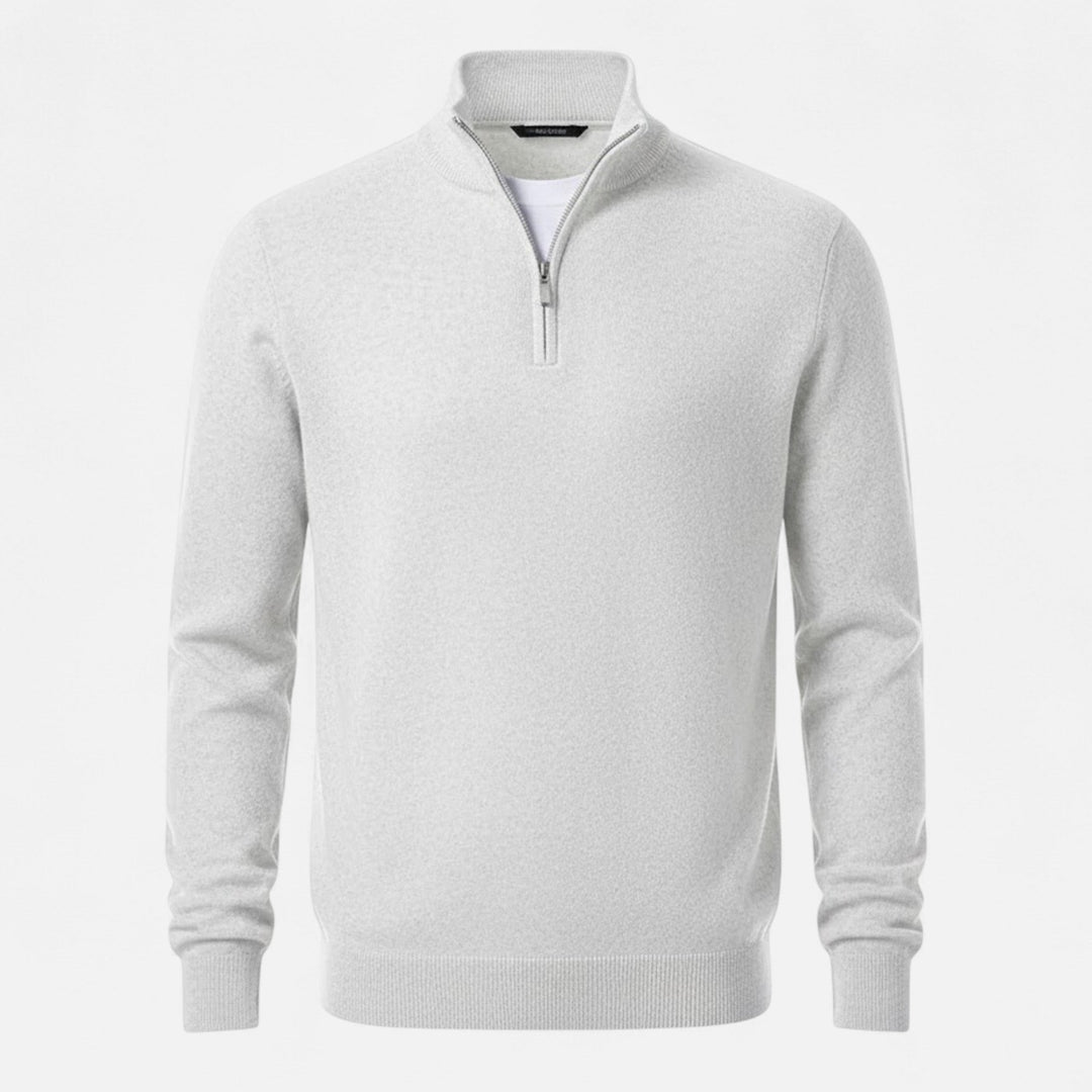 Comfortable and stylish men's V-neck zipper sweater for everyday wear