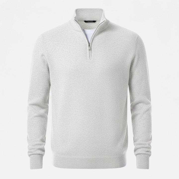 Comfortable and stylish men's V-neck zipper sweater for everyday wear