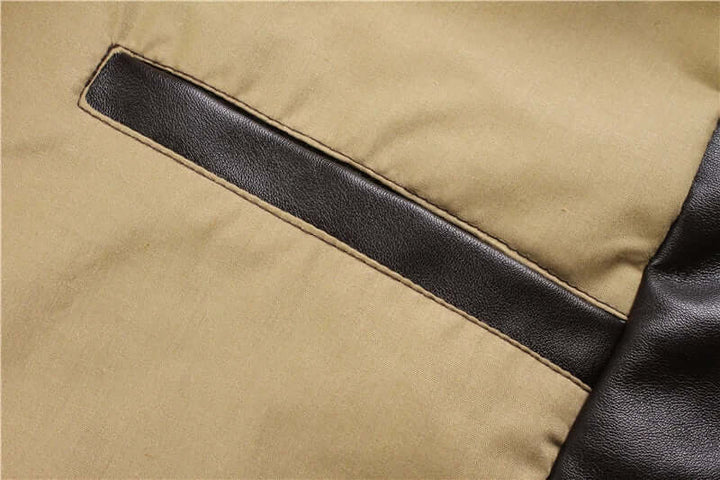 Comfortable men's brown outerwear, a versatile jacket with ample practical pockets for daily wear & timeless style.