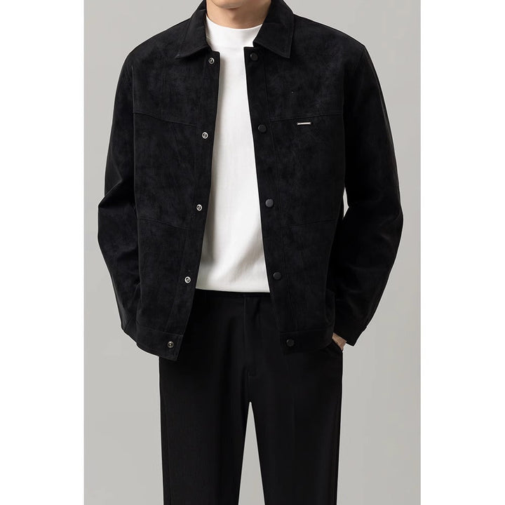 Relaxed fit men's button-down shirt jacket for everyday wear, a versatile choice for fall and spring fashion.