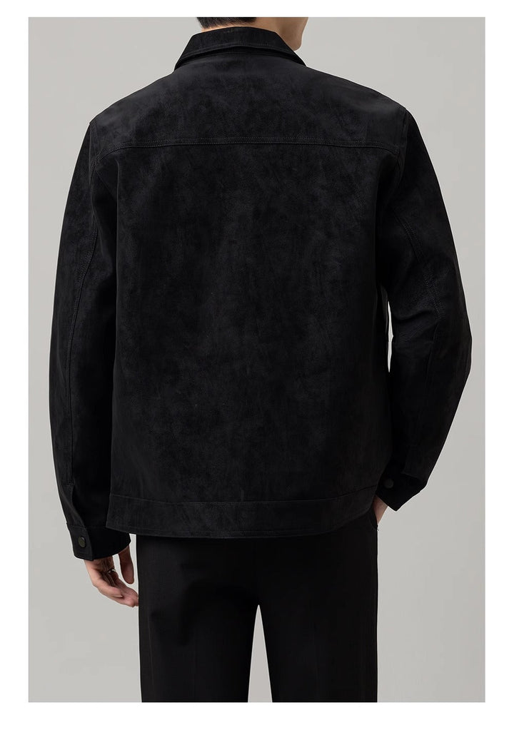 Men's long-sleeve button-down shirt jacket, perfect for casual fall outfits or cool spring layering.