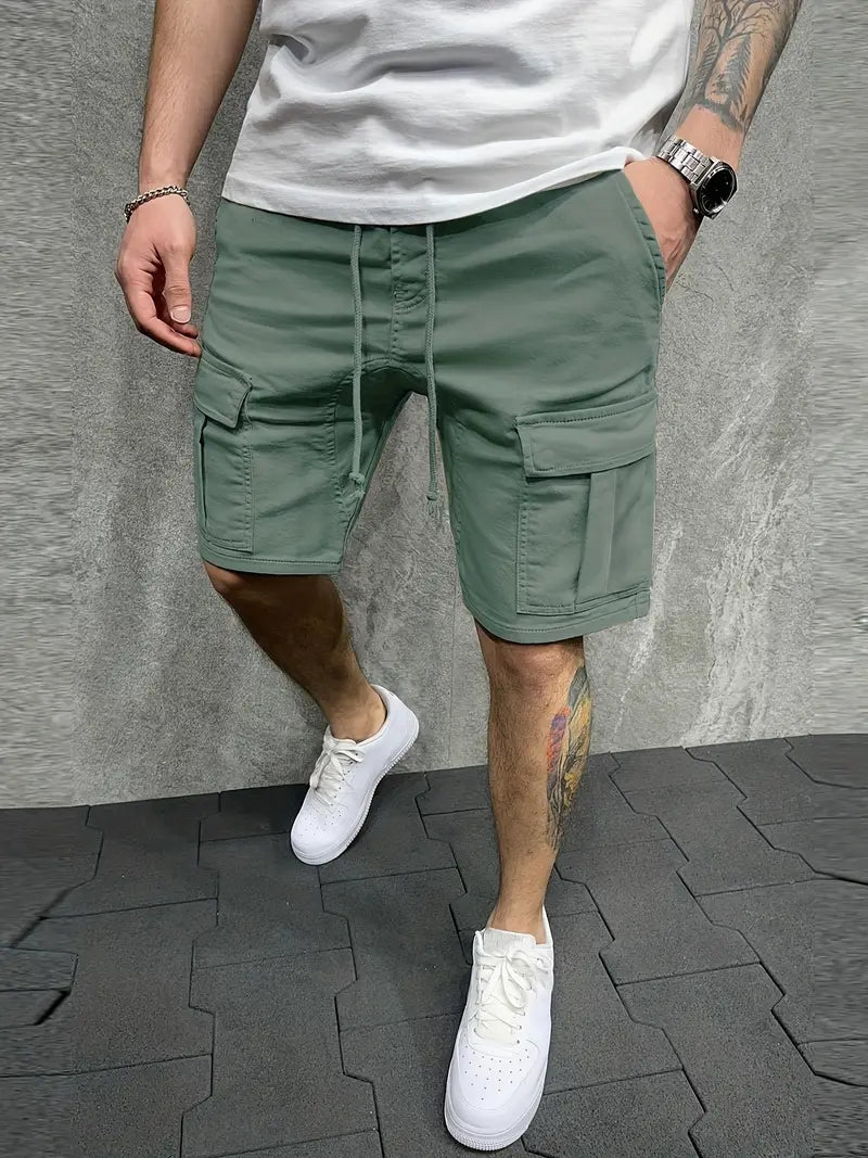 Durable and comfortable men's cargo shorts, perfect for travel and leisure.