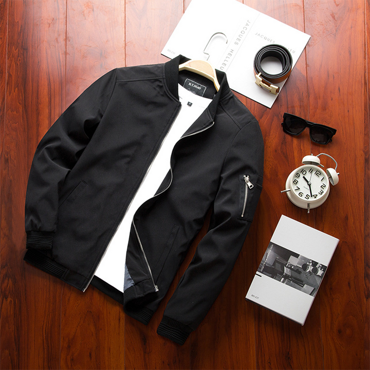 Comfortable men's everyday jacket with a soft finish, ideal versatile outerwear for any season.