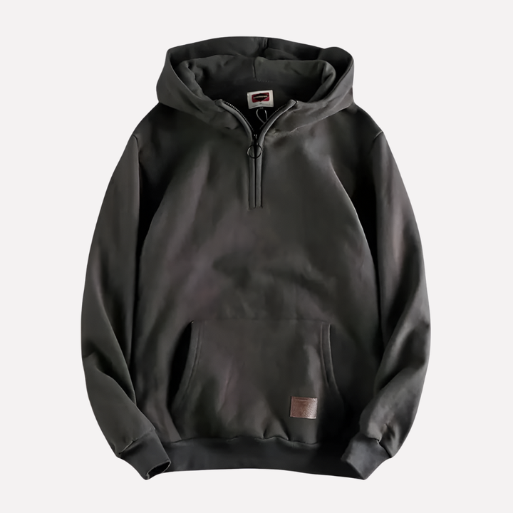 New men's everyday half-zip hoodie, a comfortable and versatile hooded sweatshirt for all casual occasions.