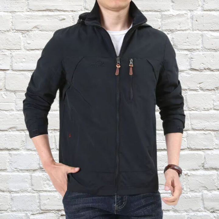 Stylish men's hooded jacket, perfect casual outerwear for daily adventures.