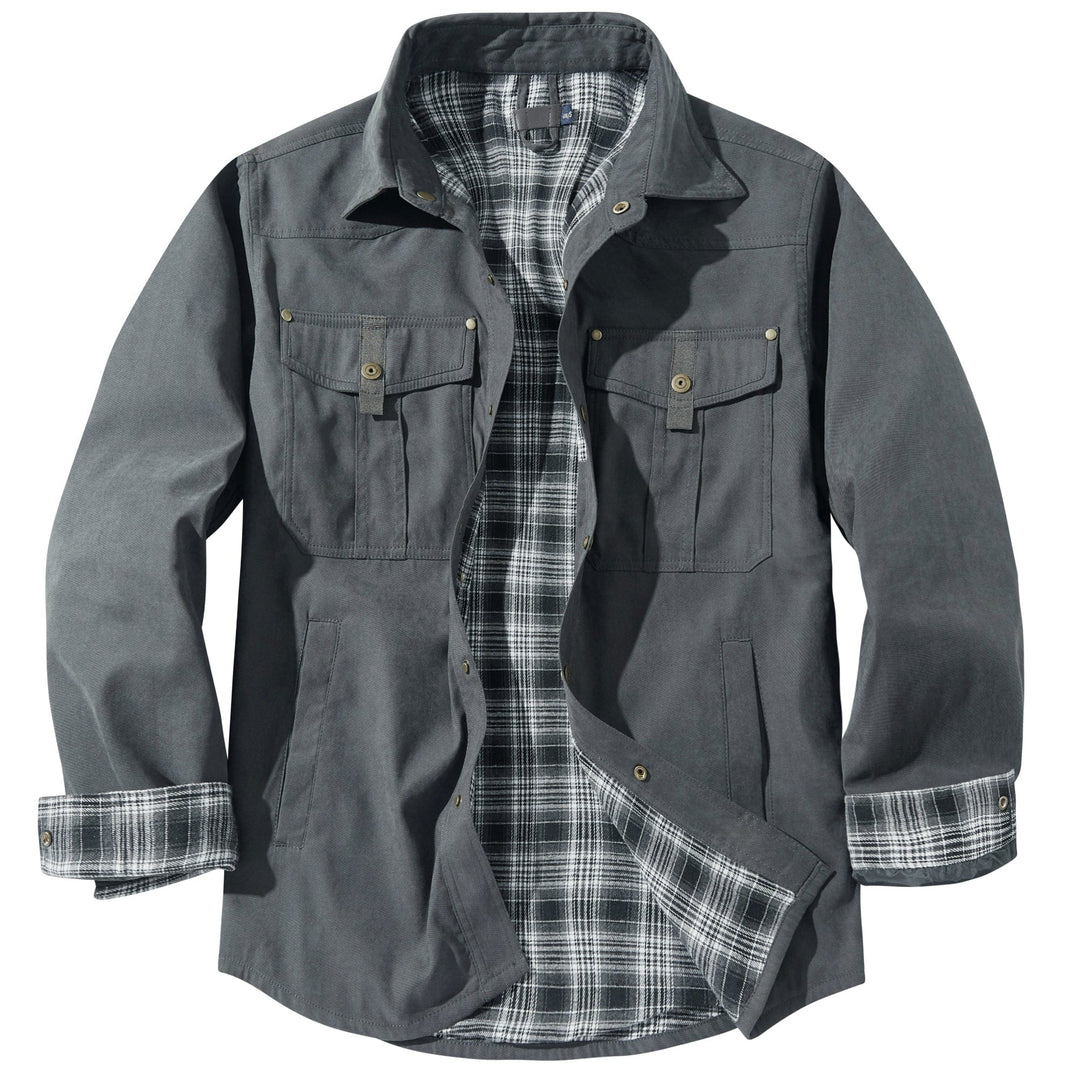 Men's everyday wear jacket: versatile, insulated flannel for comfort & warmth.