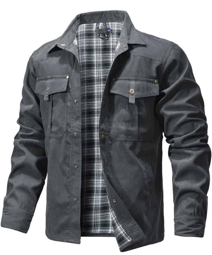Men's durable outerwear: versatile insulated jacket for casual & everyday fashion.