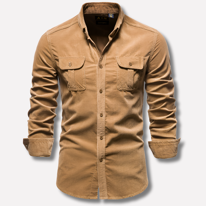Men's versatile long-sleeve button-down shirt for casual, formal, or everyday smart casual wear.