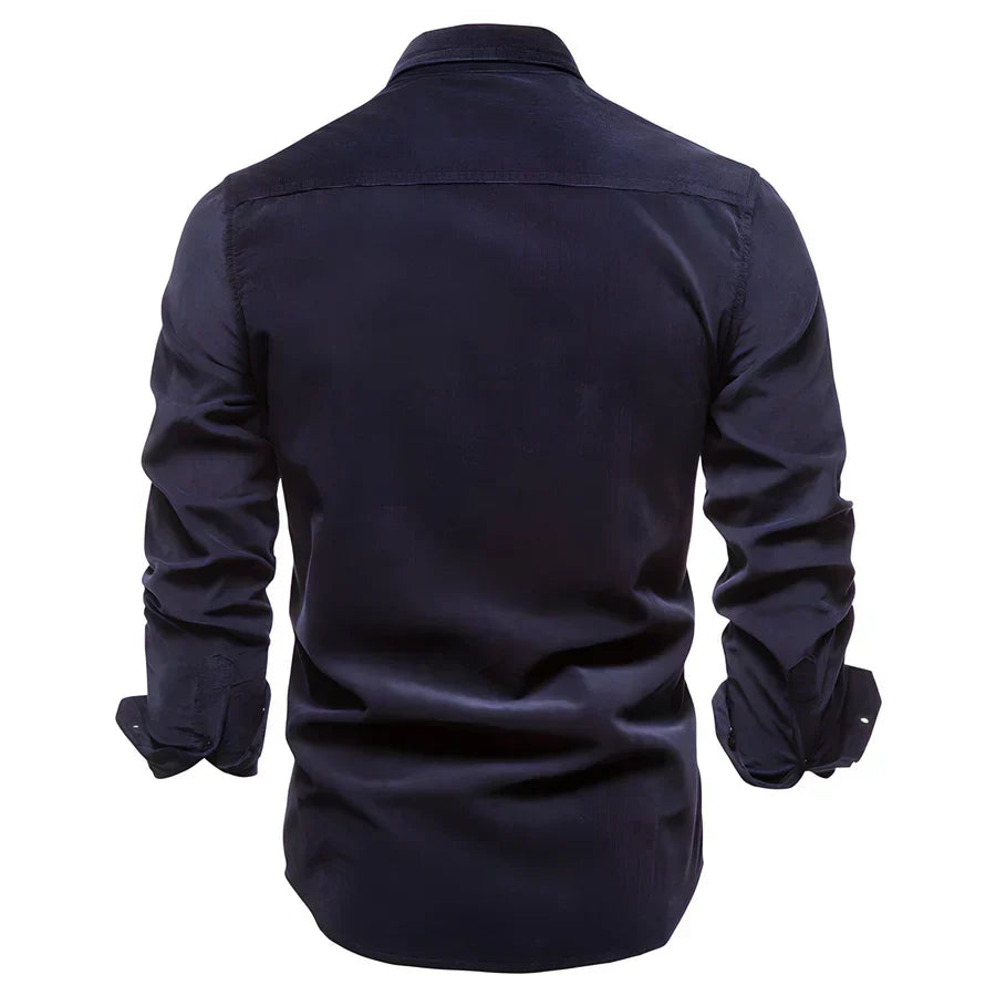 Men's versatile button-down shirt. Easily transitions from casual to formal, perfect for everyday style.
