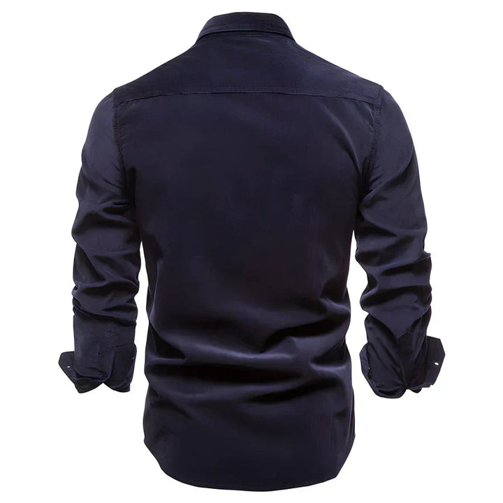 Men's versatile button-down shirt. Easily transitions from casual to formal, perfect for everyday style.