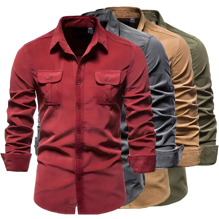 Men's stylish long-sleeve button-down shirt. Versatile tailored fit for smart casual and everyday fashion.